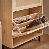 SoBuy Vhodni regal za čevlje s 3 vrati in 6 policami Natural, (21338229) | Shoptok.si