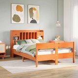  Krevet s regalom za knjige bez madraca 150x200 cm od borovine Cijene