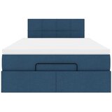  Otomanski krevet madracem i LED plava 120x190 cm tkanina | Eponuda.com