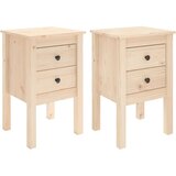 The Living Store Nočna omarica 2 kosa 40x35x61,5 cm trdna borovina - Nočna Omarica, (21420691) | Shoptok.si