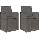 Vrtne stolice za blagovanje 2 pcs Svjetlosiva i antracit PP | shoptok.hr
