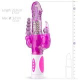 EasyToys Raving Rabbit - vibrator s 3 zobmi (roza) | Shoptok.si