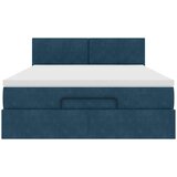  Otomanski krevet s madracem tamnoplavi 140x190 cm baršunasti | shoptok.hr
