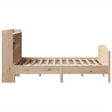 vidaXL Krevet s regalom za knjige bez madraca 140x200 cm od borovine | shoptok.hr
