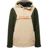 Oakley Outdoor jakna sivkasto bež / tamno zelena / koraljna
