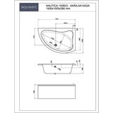 AQUAART kada nautica 150R/O kutna akrilna kada s oblogom 1500X1000X600 | shoptok.hr