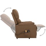 vidaXL Masažni stol s funkcijo vstajanja taupe blago | Shoptok.si
