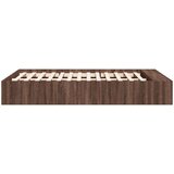  Posteljni okvir rjav hrast 135x190 cm inženirski les | Shoptok.si