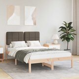  Krevetni okvir s tapiciranim uzglavljem Sivo-smeđa 120 x 190 cm | shoptok.hr