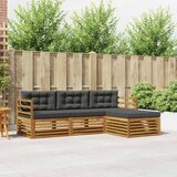  Set vanjskih sofa Prirodna i antracit 245,5 x 162,5 x 73 cm | shoptok.hr
