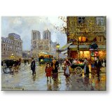 Reprodukcije place saint-michel et notre dame - edouard leon cortes ()