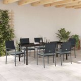  Set od 4 Crna PE poliratan čelik obložen prahom 54x62.5x89 cm | shoptok.hr