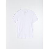 Sinsay Pamučna majica kratkih rukava s henley izrezom | shoptok.hr