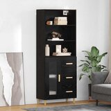  Highboard Crni hrast 69,5 x 32,5 x 180 cm Konstruirano drvo | shoptok.hr