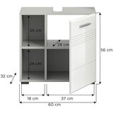 XXXL Omarica Za Pod Umivalnik Copa, Sivo/bela Barva | Shoptok.si
