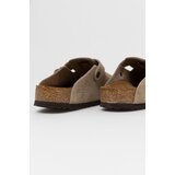 Birkenstock Sneakers Boston Soft Footbed Velvet Leather Taupe EUR 40 | Shoptok.si
