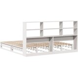  Krevet s regalom za knjige bez madraca bijeli 180x200cm od drva | shoptok.hr