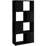 Furnova Knjižna omara za razdelitev prostora sijaj črna 60x24x124,5 cm, (21932407) | Shoptok.si