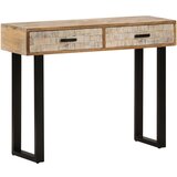 Maison Chic konzolna miza - miza ob steni 100x30x75 cm trden mangov les, (21785846) | Shoptok.si