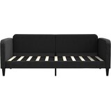  Dnevni krevet na razvlačenje crni 90 x 190 cm od tkanine | shoptok.hr