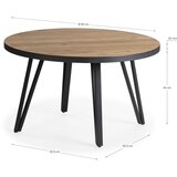 Marckeric Crni/u prirodnoj boji okrugao stolić za kavu s pločom stola u dekoru hrasta ø 80 cm Sindi – | shoptok.hr