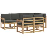 vidaXL Zunanja garnitura za sedenje 7 pcs Bela in antracit Poliester, (5000282344) | Shoptok.si