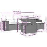 vidaXL 6-dijelni set vrtnih sofa s jastucima bež od poliratana | shoptok.hr