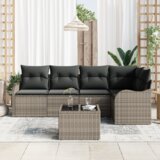  Set od 5 komada kauča za vrt s jastučićima crni poli ratan | shoptok.hr