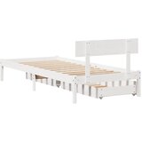  Okvir kreveta bez madraca bijeli 75 x 190 cm masivna borovina | shoptok.hr