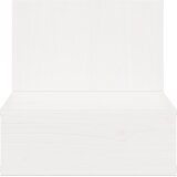 vidaXL Stenska nočna omarica Bela 42 x 32.5 x 40 cm Masivno borovo les | Shoptok.si