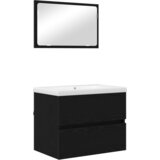 vidaXL Set namještaja za kupaonicu s pohranom s ogledalom 3 pcs hrast artisan | shoptok.hr