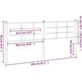 vidaXL Kovinsko vzglavje belo 200 cm | Shoptok.si