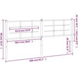 vidaXL Metalno uzglavlje bijelo 200 cm | shoptok.hr