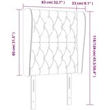  Uzglavlje s ušima tamnoplavo 83 x 23 x 118/128 cm baršunasto | shoptok.hr
