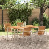 TrpezarijskiStol Smeđa 150 x 90 x 75 cm Čvrsto drvo akacije | shoptok.hr
