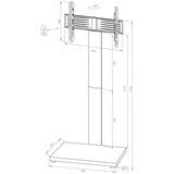 MID.YOU Stojalo Za Tv Onu, Srebrna, 60 Cm | Shoptok.si