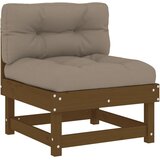 Maison Chic Sredinski kavč - Sofa - Kanape z blazinami medeno rjava trdna borovina, (21727006) Cene