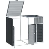 vidaXL spremište za 2 kanta za otpad antracit 144x81x113 cm čelično | shoptok.hr