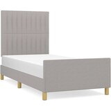  Za krevet s uzglavljem svjetlosivi 90x200 cm od tkanine | shoptok.hr