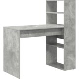 vidaXL Miza z Shranjevanjem Betonsko Siva 113x54x120 cm Inženirski Les | Shoptok.si