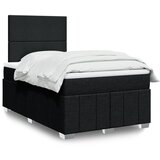 vidaXL Box spring postelja z vzmetnico črn 120x200 cm blago | Shoptok.si