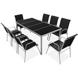  9-dijelni vrtni blagovaonski set čelični crni | shoptok.hr