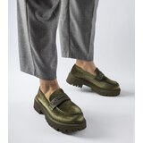 Gemre Green Loafers Adorned with Rhinestones Longuelo | shoptok.hr