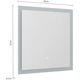 MID.YOU KOPALNIŠKO OGLEDALO, 60/53/3,2 cm steklo | Shoptok.si