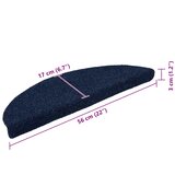  Prostirke za stepenice, samoljepljive, 5 kom. 56x17x3 cm, tamnoplave, poluokrugle | shoptok.hr
