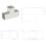 Spojnik za stupove u T-obliku od pocinčanog metala 101 x 101 mm | shoptok.hr