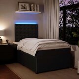 vidaXL Box spring postelja z vzmetnico črna 120x190 cm žamet, (21310045) | Shoptok.si