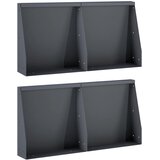  Zid za zadržavanje 4 kom. 40 x 12 x 40 cm Čelik Antracit | shoptok.hr