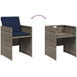  13-dijelni vrtni blagovaonski set s jastucima sivi poliratan | Shoptok.si