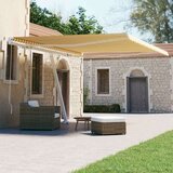  Samostojeća tenda na ručno uvlačenje 400 x 300 cm žuto-bijela Cijene